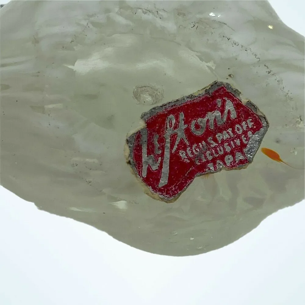 Lefton Bird Paperweight Figurine Vintage Clear Lightweight Glass Decorative